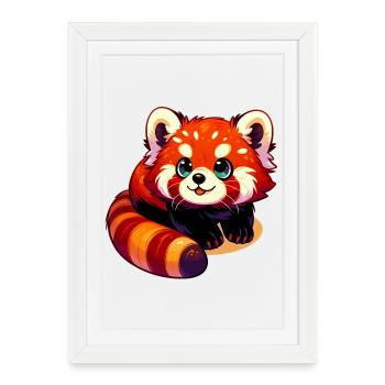 Red panda - Framed poster (27 × 37 cm) - white - Front