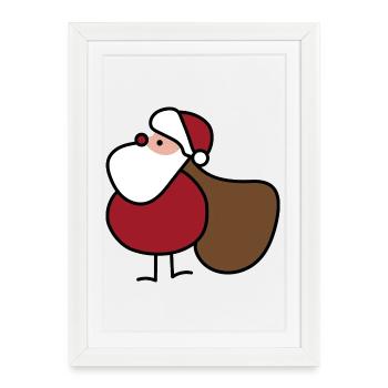 Santa Claus - Framed poster (27 × 37 cm) - white - Front