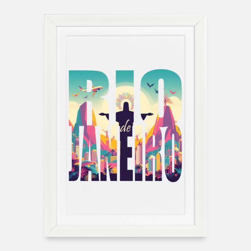 RIO CARNIVAL - Framed poster (27 × 37 cm) - white