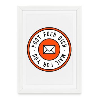Mail pour vous tricolore - Affiche encadrée (27 × 37 cm) - blanc - Devant