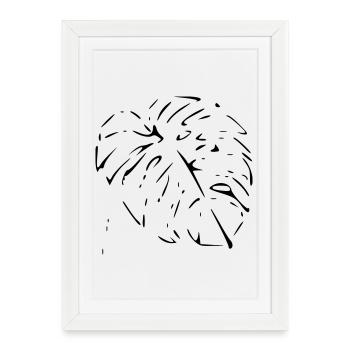 Monstera - Framed poster (27 × 37 cm) - white - Front
