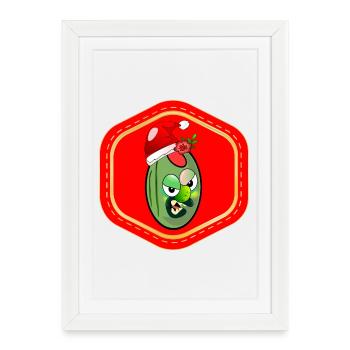 OLIVES DE NOËL - Affiche encadrée (27 × 37 cm) - blanc - Devant