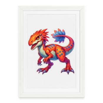 Dinosaur - Framed poster (27 × 37 cm) - white - Front