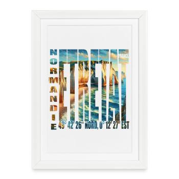 ETRETAT NORMANDY FRANCE - Framed poster (27 × 37 cm) - white - Front