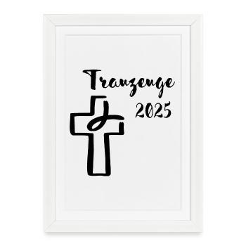 Best Man 2025 Fish plonge dans la croix - Affiche encadrée (27 × 37 cm) - blanc - Devant