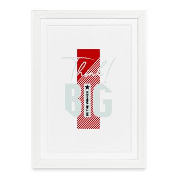 Think big! - Framed poster (27 × 37 cm) - white - Front