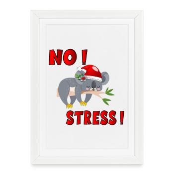 ANIMAUX DE NOËL SANS STRESS - Affiche encadrée (27 × 37 cm) - blanc - Devant