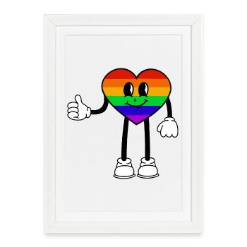 L’amour LGBTQ - Affiche encadrée (27 × 37 cm) - blanc - Devant