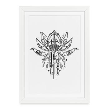 Mystica Black - Framed poster (27 × 37 cm) - white - Front