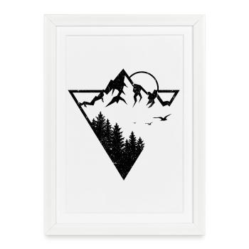 Nature Geometry - Framed poster (27 × 37 cm) - white - Front