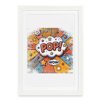 Pop Art | dernier cri - Affiche encadrée (27 × 37 cm) - blanc - Devant