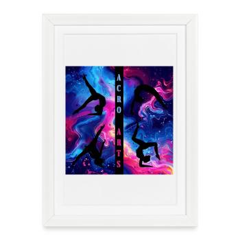 Acro Arts Black on Neon - Framed poster (27 × 37 cm) - white - Front