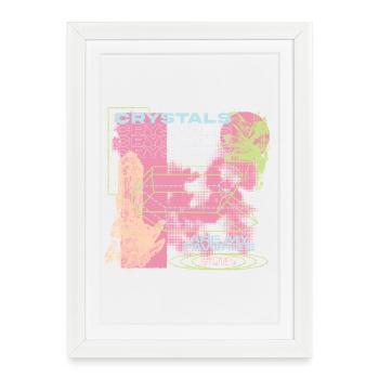 Les cristaux sont ma vibration préférée - Affiche encadrée (27 × 37 cm) - blanc - Devant