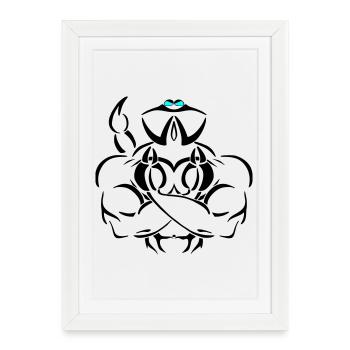 Alpha scorpion Deluxe - Affiche encadrée (27 × 37 cm) - blanc - Devant