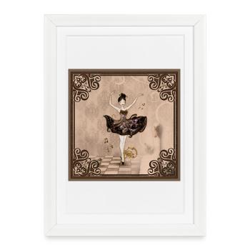 The Dancer of Sounds - Framed poster (27 × 37 cm) - white - Front