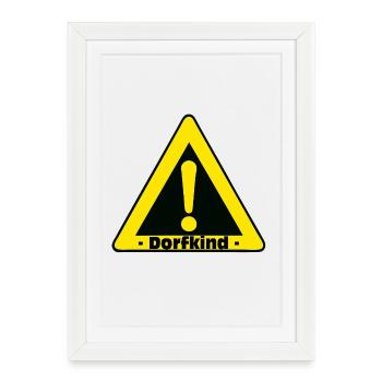 Village Enfant (25) - Affiche encadrée (27 × 37 cm) - blanc - Devant