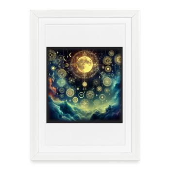 Mystic Astrology - Framed poster (27 × 37 cm) - white - Front