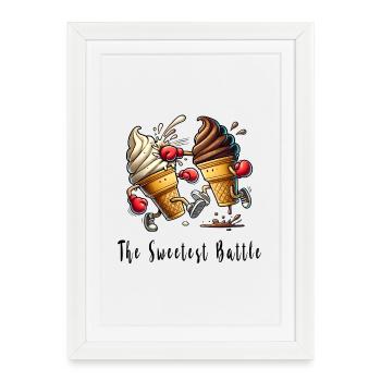 Le concours sucré / Glaces - Affiche encadrée (27 × 37 cm) - blanc - Devant