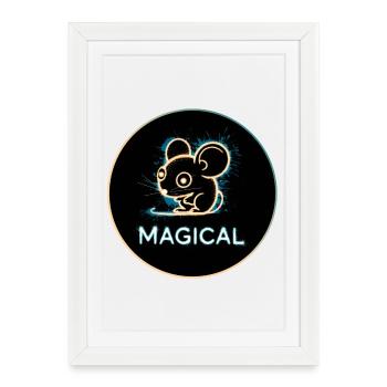 Souris magique - Affiche encadrée (27 × 37 cm) - blanc - Devant