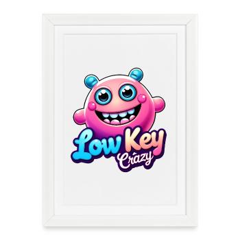 Fou discret - Affiche encadrée (27 × 37 cm) - blanc - Devant