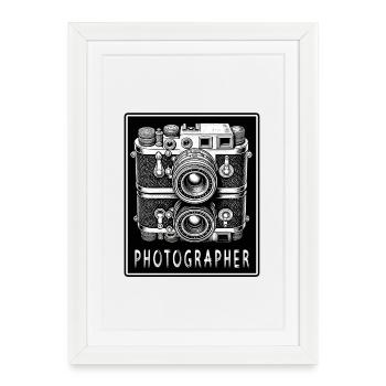 Vintage Camera - Framed poster (27 × 37 cm) - white - Front