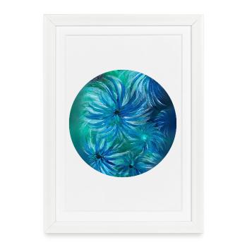 Couleurs d’été - peintes à la main par Martina Eßer - Affiche encadrée (27 × 37 cm) - blanc - Devant