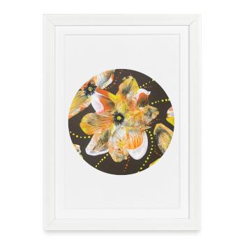 Jeu créatif de couleurs peint à la main par Martina Eßer - Affiche encadrée (27 × 37 cm) - blanc - Devant