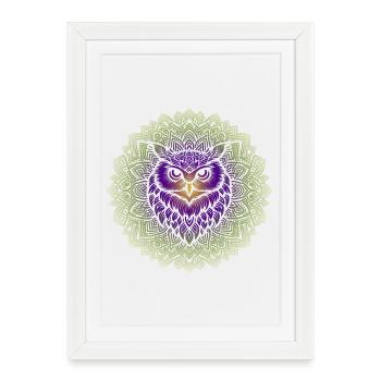 Mandala de la sagesse ancienne - Affiche encadrée (27 × 37 cm) - blanc - Devant