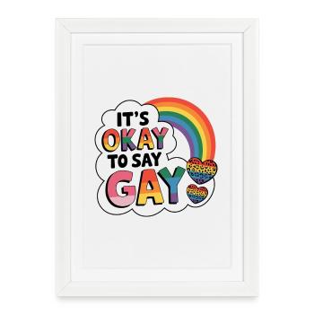 C’est bien de dire gay - Affiche encadrée (27 × 37 cm) - blanc - Devant