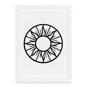 Midsummer Sun - Symbol of the Summer Sun - Framed poster (27 × 37 cm) - white - Front
