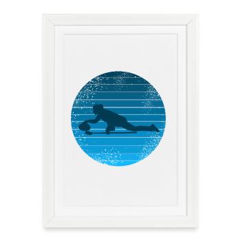 Curling Champion – precision on the - Framed poster (27 × 37 cm) - white - Front