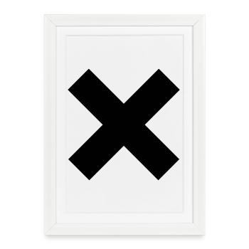 Croix - Affiche encadrée (27 × 37 cm) - blanc - Devant