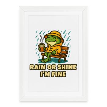 Seeds in the rain: coffee and sunshine - Framed poster (27 × 37 cm) - white - Front