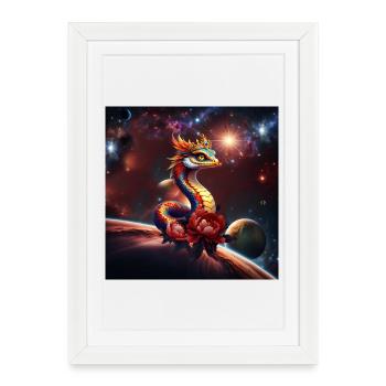 Real star serpent of the universe. - Framed poster (27 × 37 cm) - white - Front