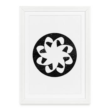 Christian Armenian Symbol of Eternity - Black Circle - Framed poster (27 × 37 cm) - white - Front