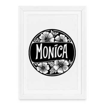 Monica | MONICA. (Vectorgraphic) - Framed poster (27 × 37 cm) - white - Front