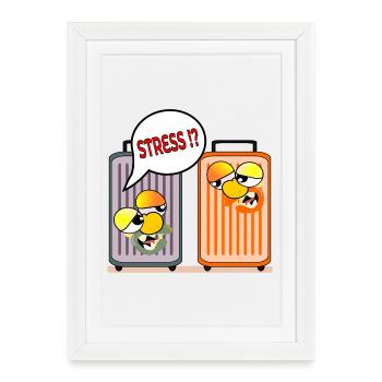HOLIDAY STRESS HOLIDAY SUITCASE - Framed poster (27 × 37 cm) - white - Front