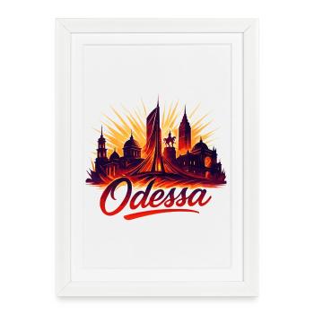 Odessa City Ukraine Pearl by the Sea Gift - Framed poster (27 × 37 cm) - white - Front