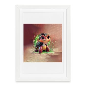 Un look plein de charme et d’aventure - Affiche encadrée (27 × 37 cm) - blanc - Devant