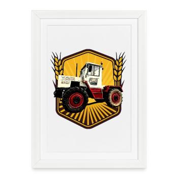 Centrale électrique sur roues - Affiche encadrée (27 × 37 cm) - blanc - Devant