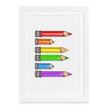 LETTER E NAME GIFTS FIRST NAME SCHOOLCHILD - Framed poster (27 × 37 cm) - white - Front