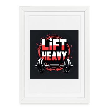 Design de motivation pour la salle de sport - Affiche encadrée (27 × 37 cm) - blanc - Devant