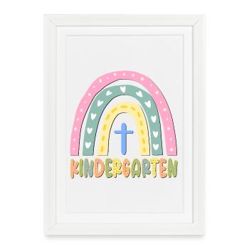 MATERNELLE ENFANT FOI CHRÉTIENNE - Affiche encadrée (27 × 37 cm) - blanc - Devant