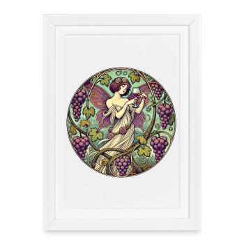 Conception de jardin de raisins féeriques enchantés - Affiche encadrée (27 × 37 cm) - blanc - Devant