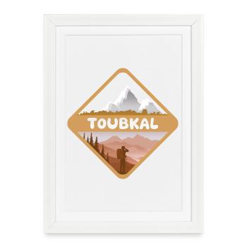 Toubkal - Framed poster (27 × 37 cm) - white - Front