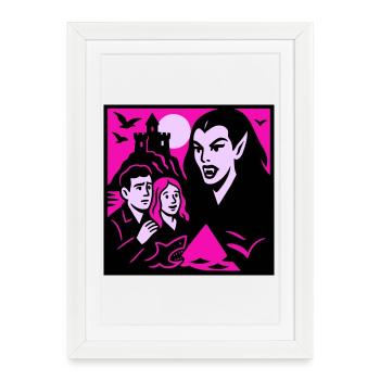 Comtesse vampire - Affiche encadrée (27 × 37 cm) - blanc - Devant