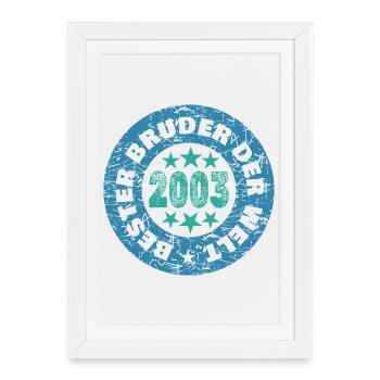 2003 - Affiche encadrée (27 × 37 cm) - blanc - Devant