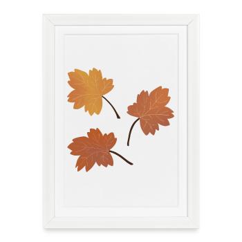 Autumn Maple Leaf Pattern for Cozy Apparel - Framed poster (27 × 37 cm) - white - Front