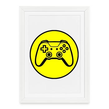 Controller Joypad Icon - Framed poster (27 × 37 cm) - white - Front