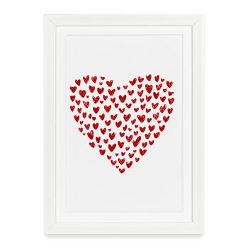 Collection Cœur : L’Amour en Rouge - Affiche encadrée (27 × 37 cm) - blanc - Devant